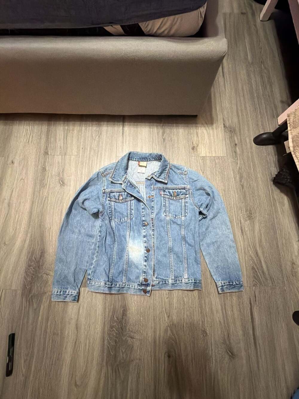 Vintage Levi's Denim Trucker Jacket Mid Wash Blue